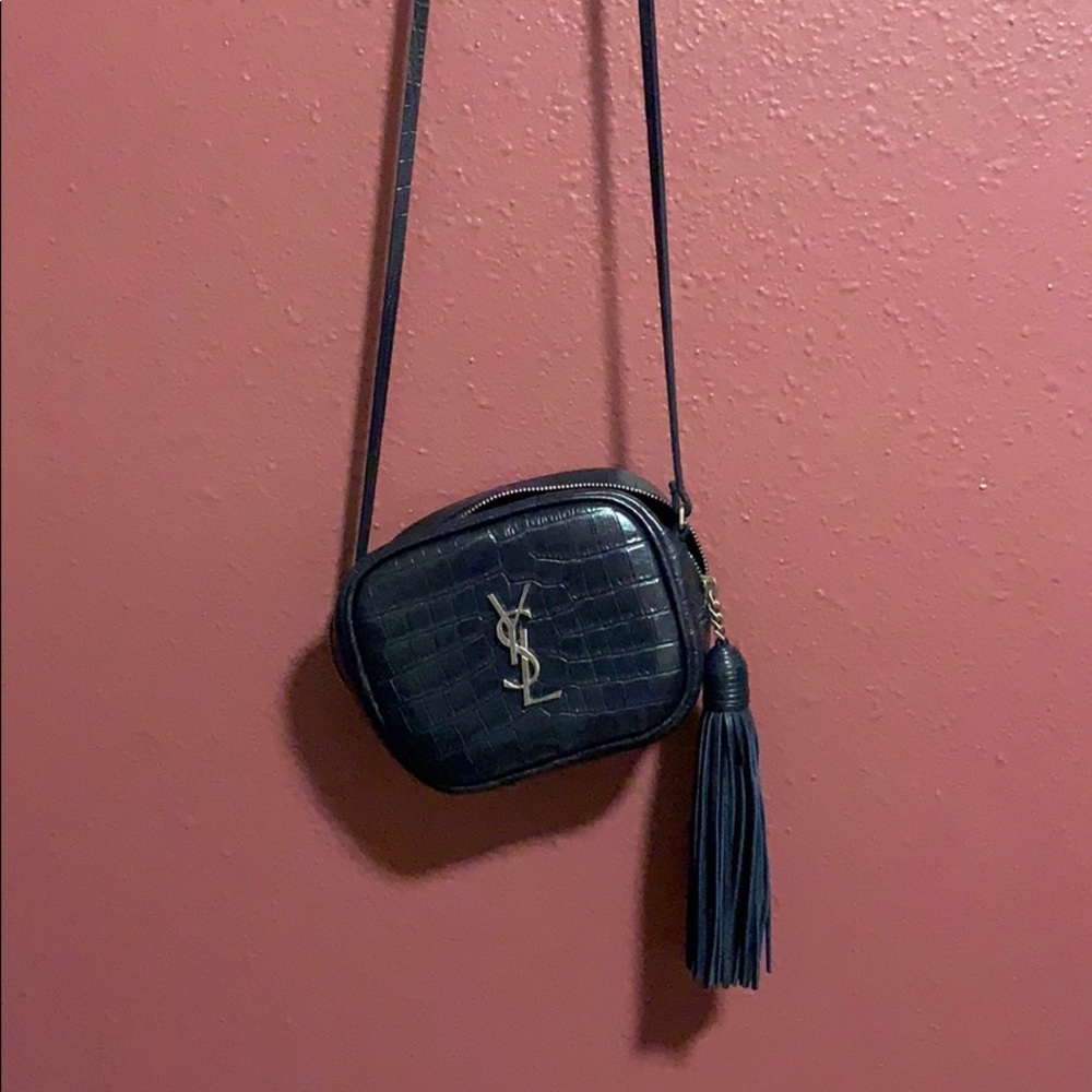 YSL Monogram Blogger Leather Cross-Body Bag